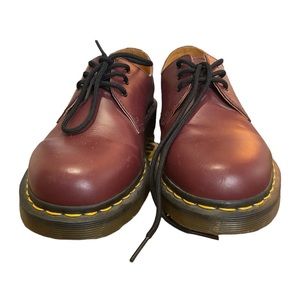 Worn Cherry Red Doc Martens Oxford